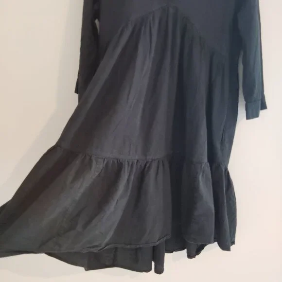 Johnny Was Black V-Neck Mini Dress - Picture 5 of 6